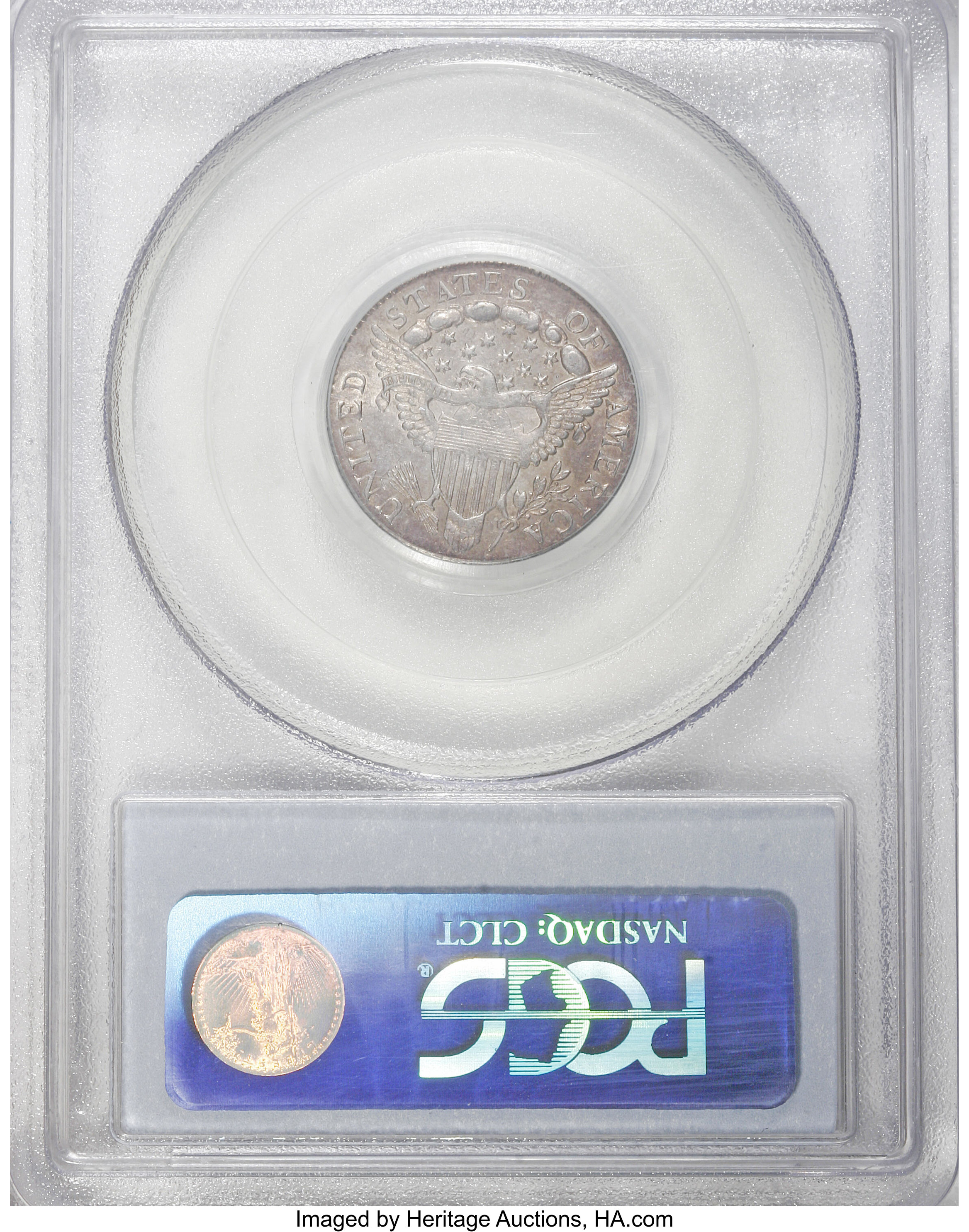 image for: 1798/97 10C 13 Stars on Reverse AU58 PCGS....