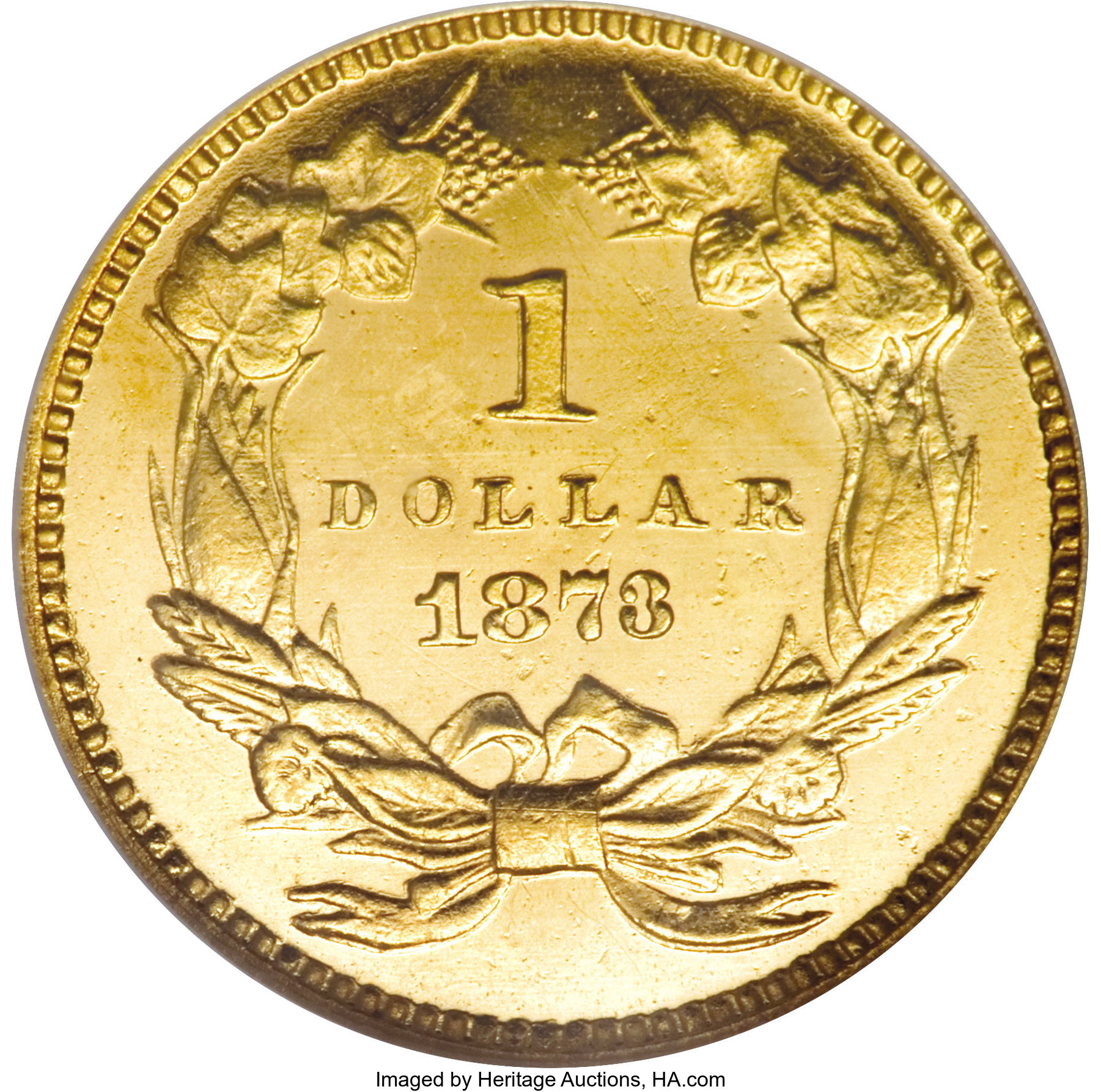 image for: 1873 G$1 Closed 3 PR64 NGC....