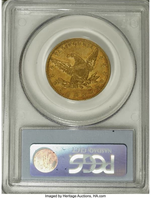 image for: (1849) $10 Miners' Bank Ten Dollar AU55 PCGS....