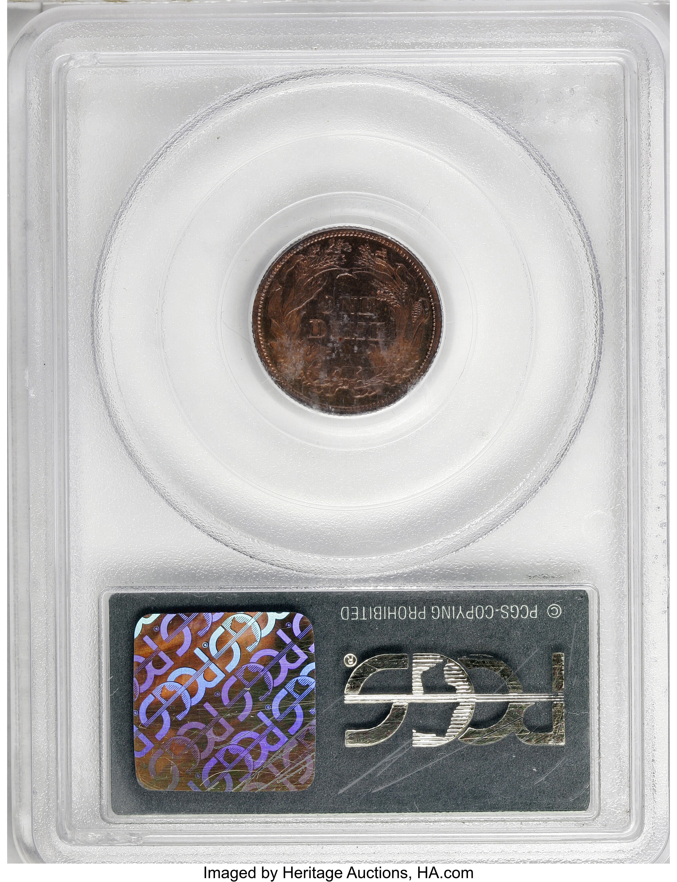 image for: 1870 10C Ten Cents, Judd-833, Pollock-923, R.6-7, PR65 Red and Brown PCGS....