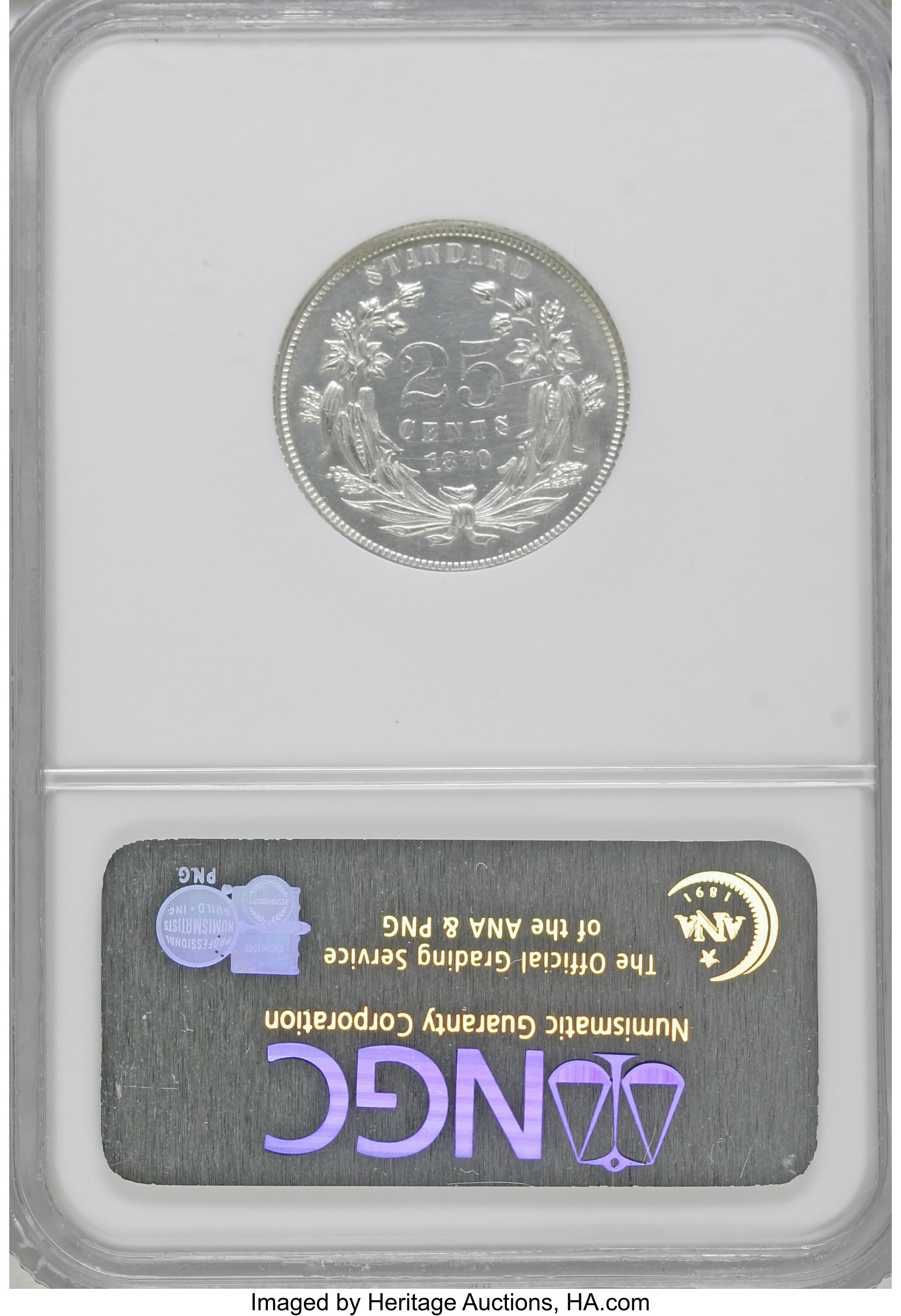 image for: 1870 25C Standard Silver Quarter Dollar, Judd-888, Pollock-987, R.5, PR63 NGC....