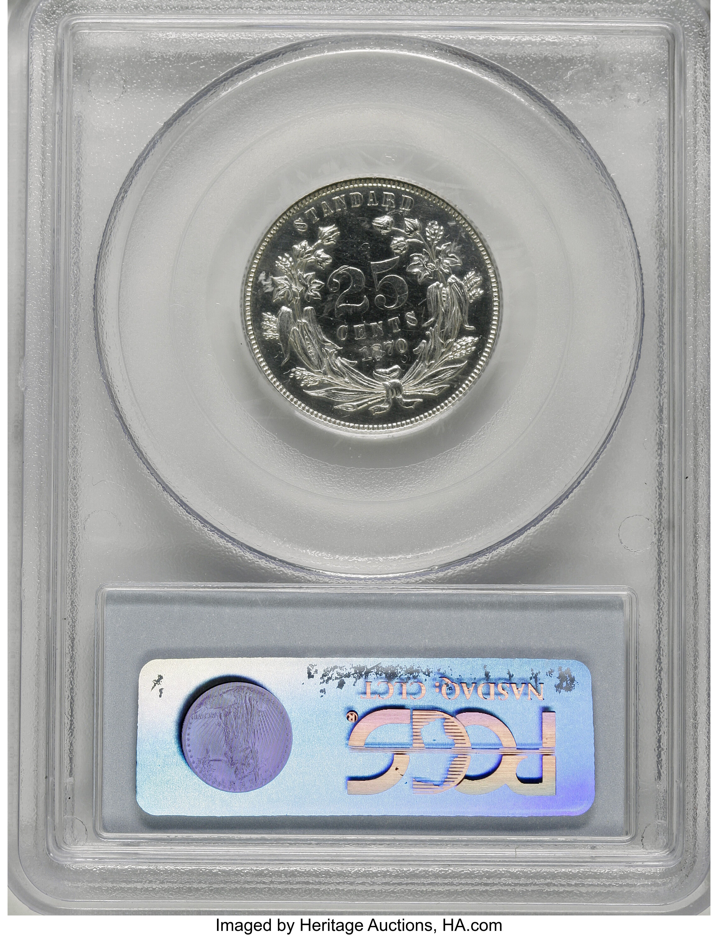 image for: 1870 25C Standard Silver Quarter, Judd-900, Pollock-1015, R.5, PR62 PCGS....
