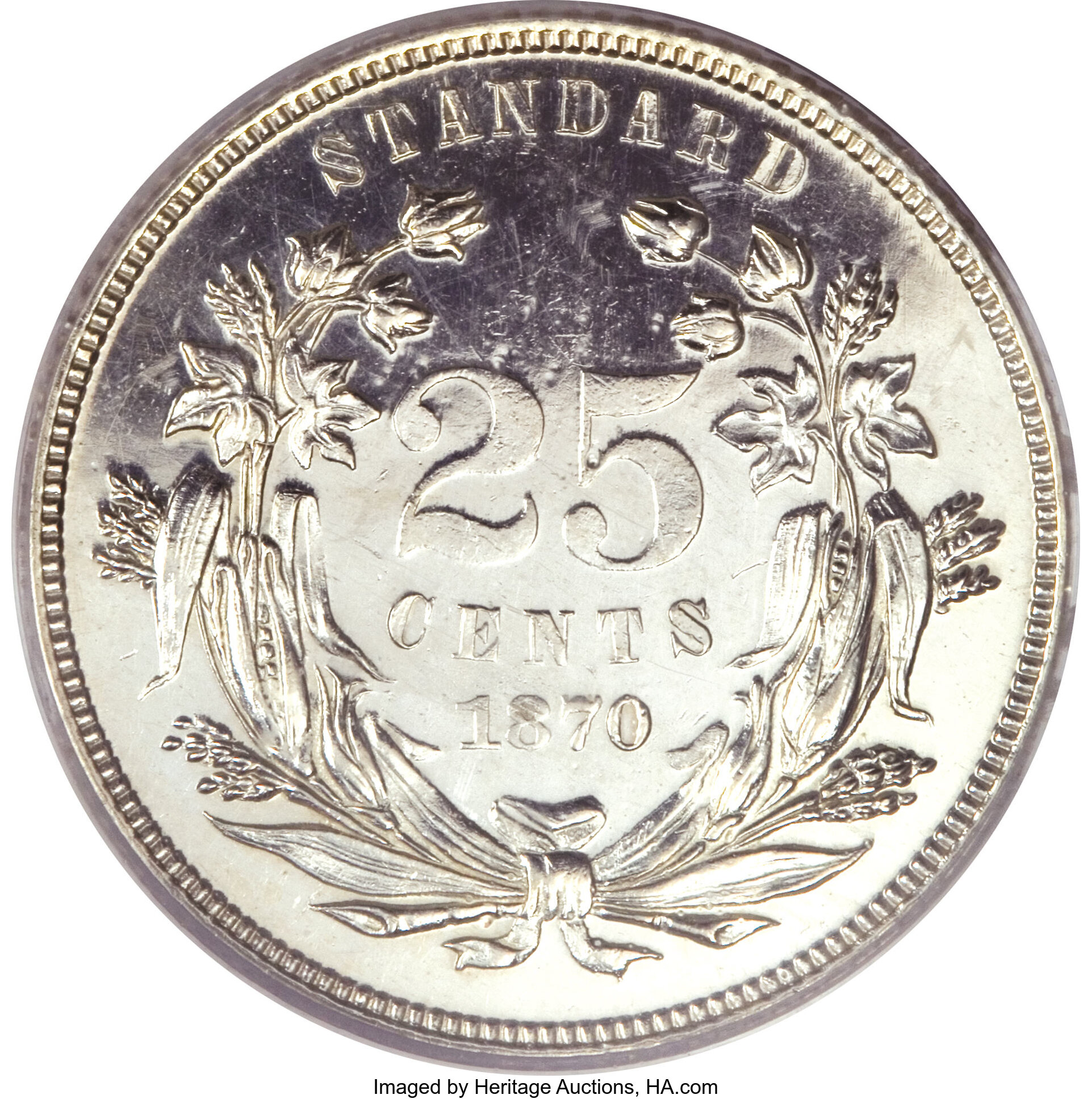 image for: 1870 25C Standard Silver Quarter, Judd-900, Pollock-1015, R.5, PR62 PCGS....