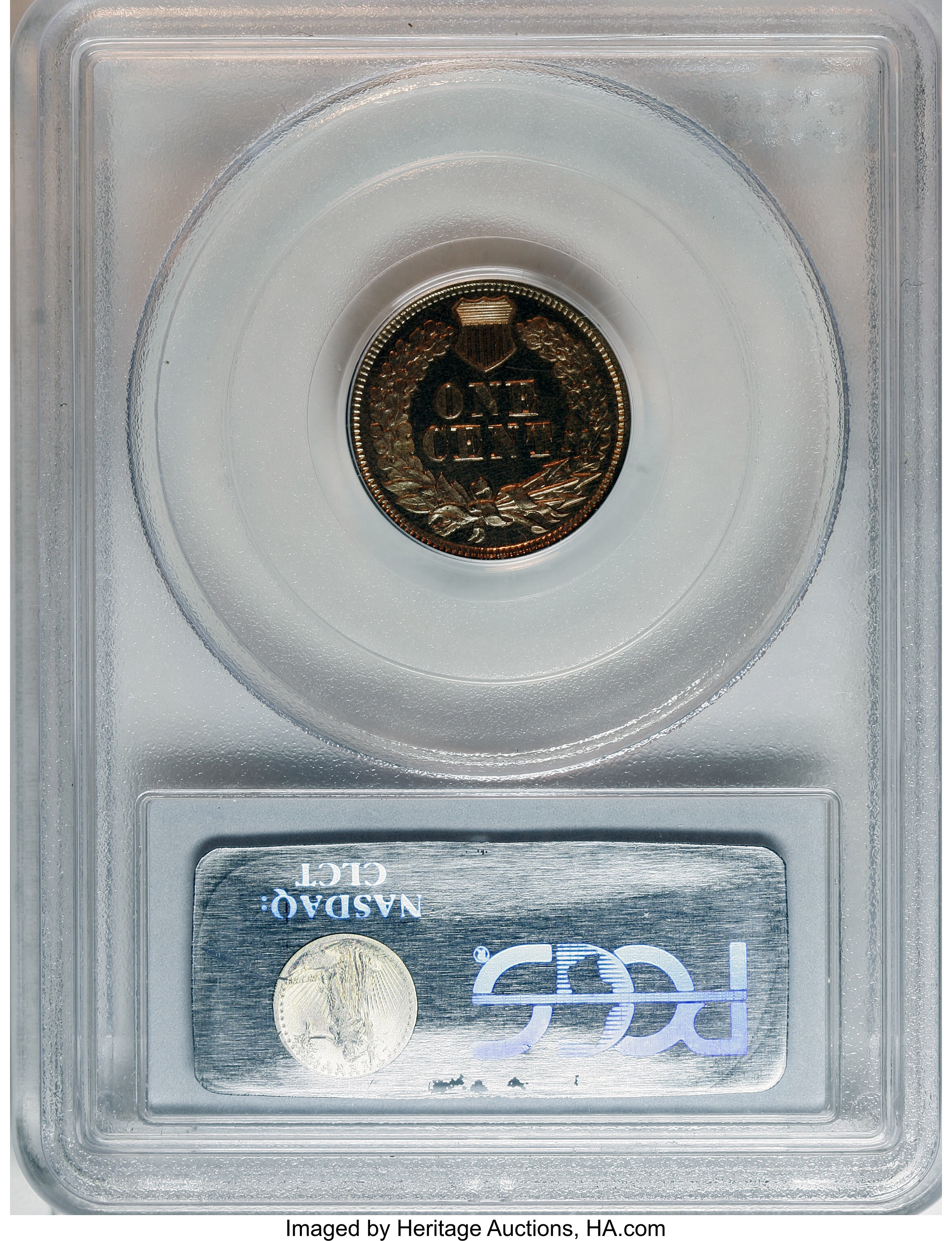 image for: 1867 1C PR64 Red Cameo PCGS....