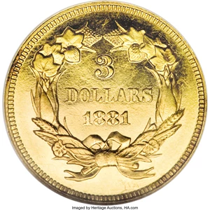 image for: 1881 $3 PR61 Cameo NGC....