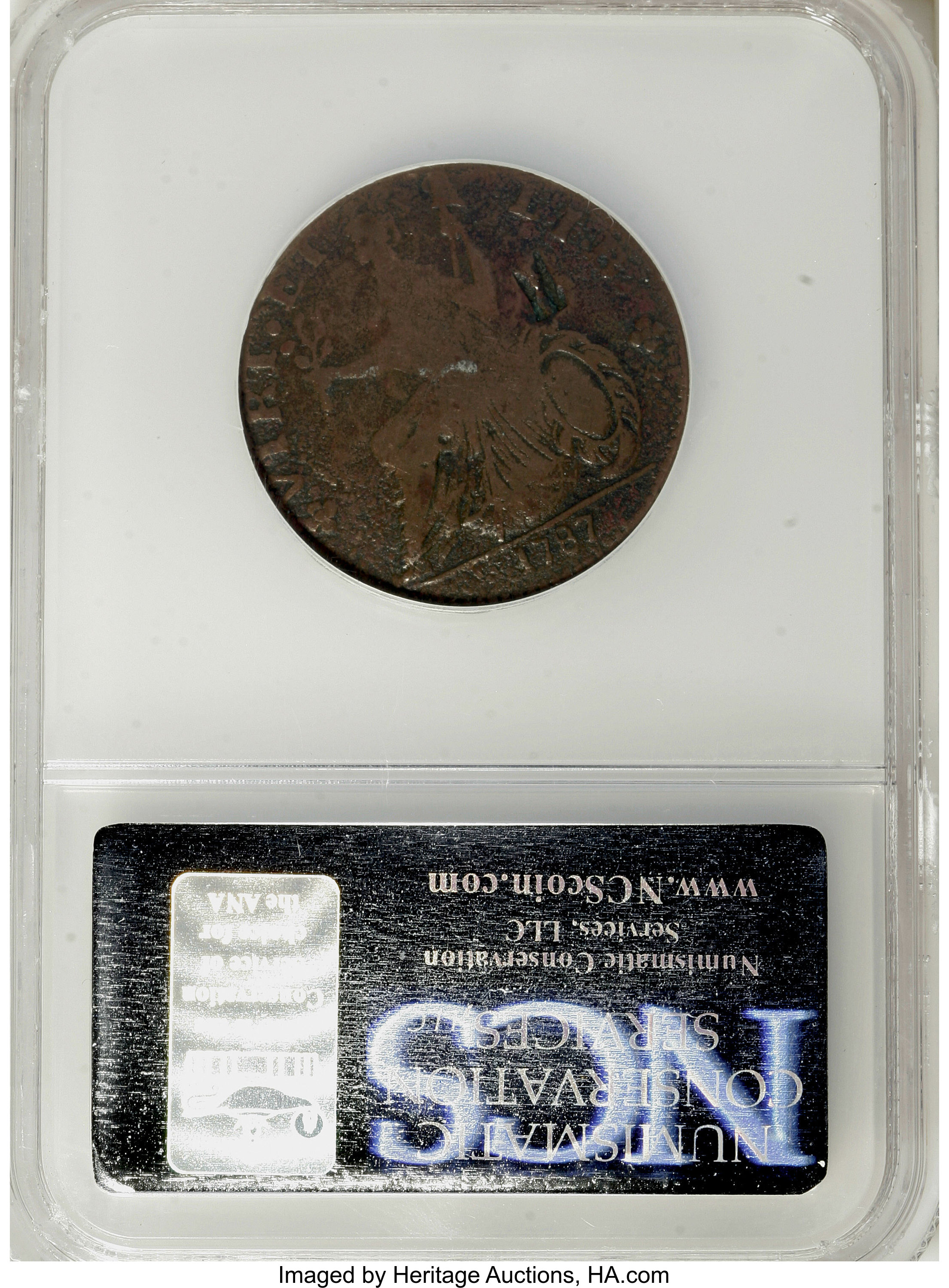 image for: 1787 COPPER Nova Eborac Copper, Large Head--Corroded--NCS. Fine Details....