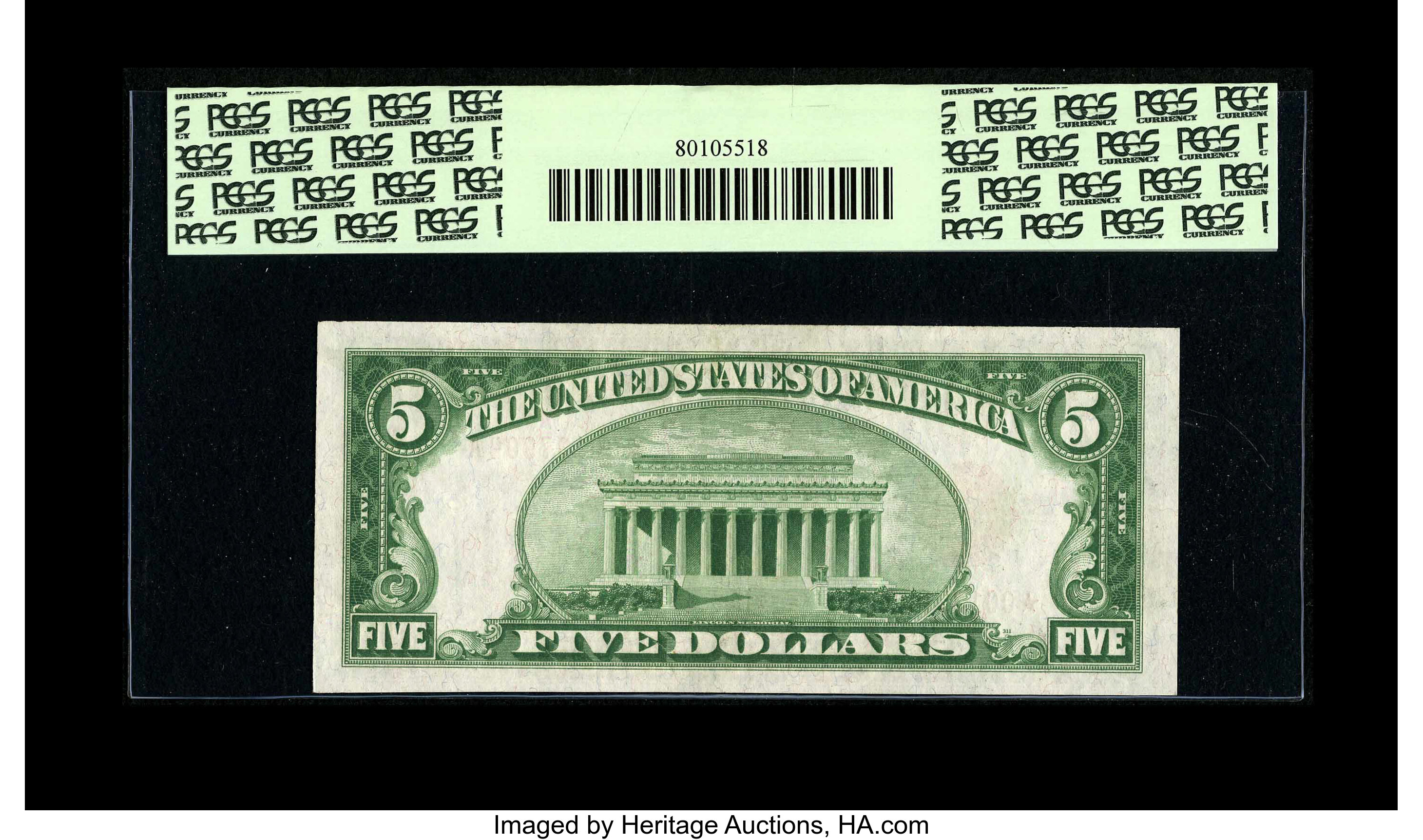 image for: Fr. 1525* $5 1928 Legal Tender Note. PCGS Gem New 65PPQ....