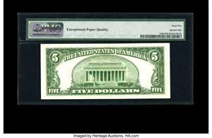 image for: Fr. 1532* $5 1953 Legal Tender Note. PMG Gem Uncirculated 65 EPQ....