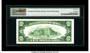 image for: Fr. 1700 $10 1933 Silver Certificate. PMG Choice Uncirculated 63 EPQ....