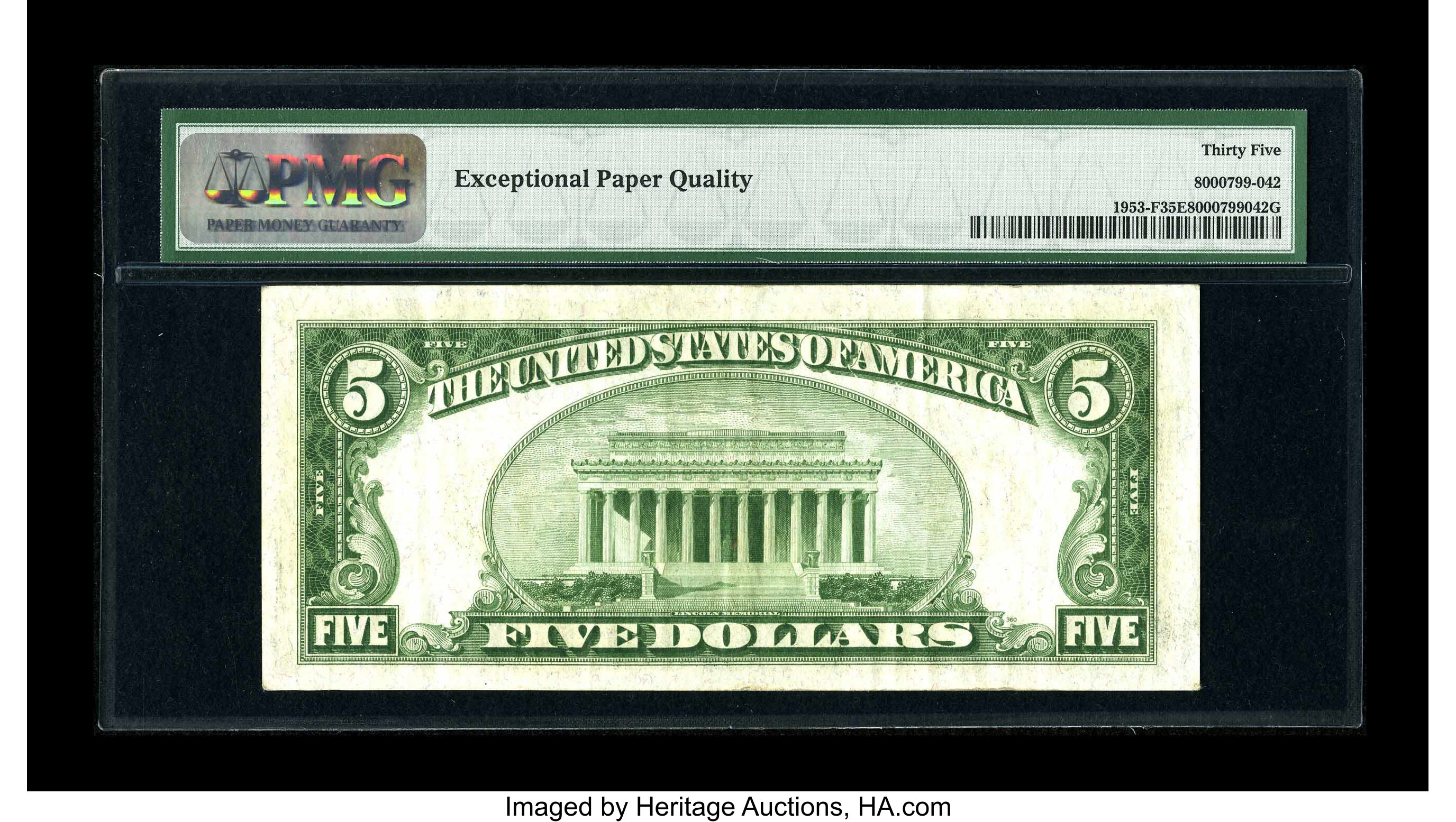 image for: Fr. 1953-F $5 1928C Federal Reserve Note. PMG Choice Very Fine 35 EPQ....