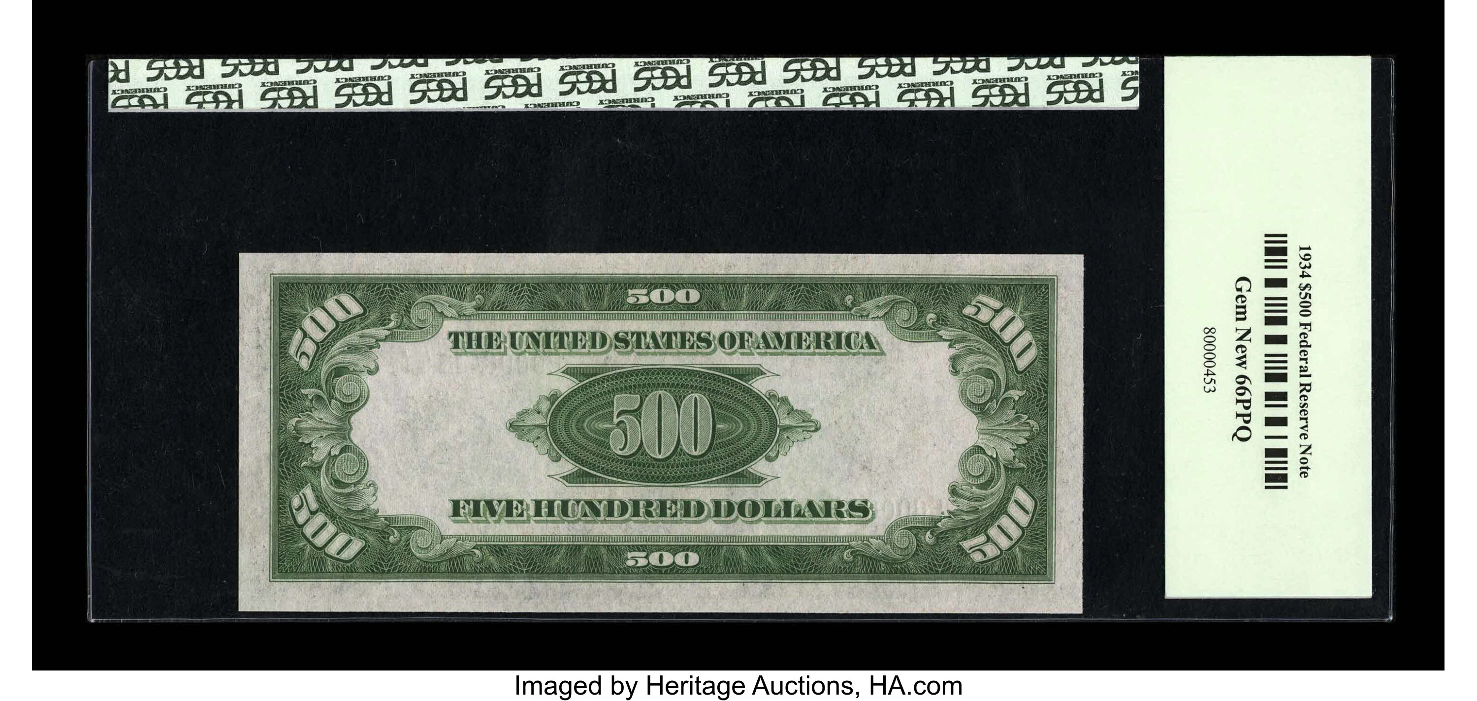 image for: Fr. 2201-E $500 1934 Federal Reserve Note. PCGS Gem New 66PPQ....