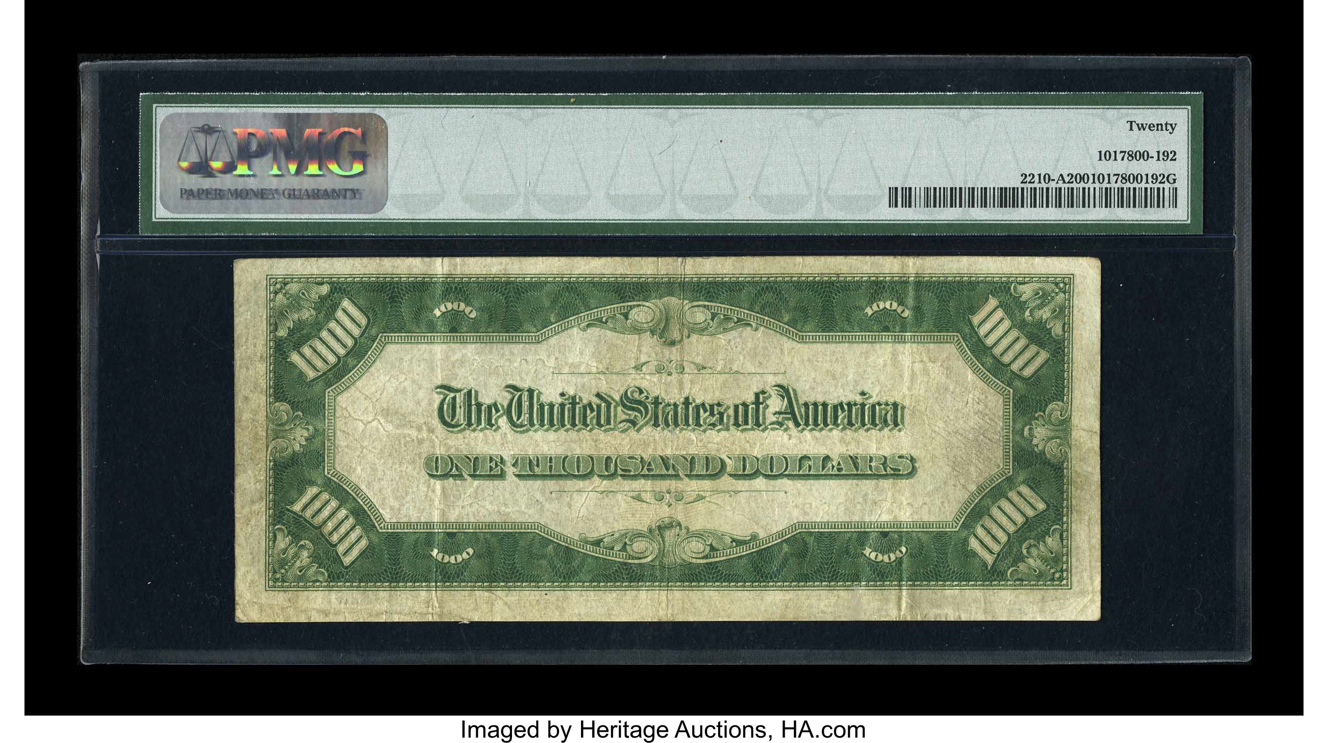 image for: Fr. 2210-A $1000 1928 Federal Reserve Note. PMG Very Fine 20....