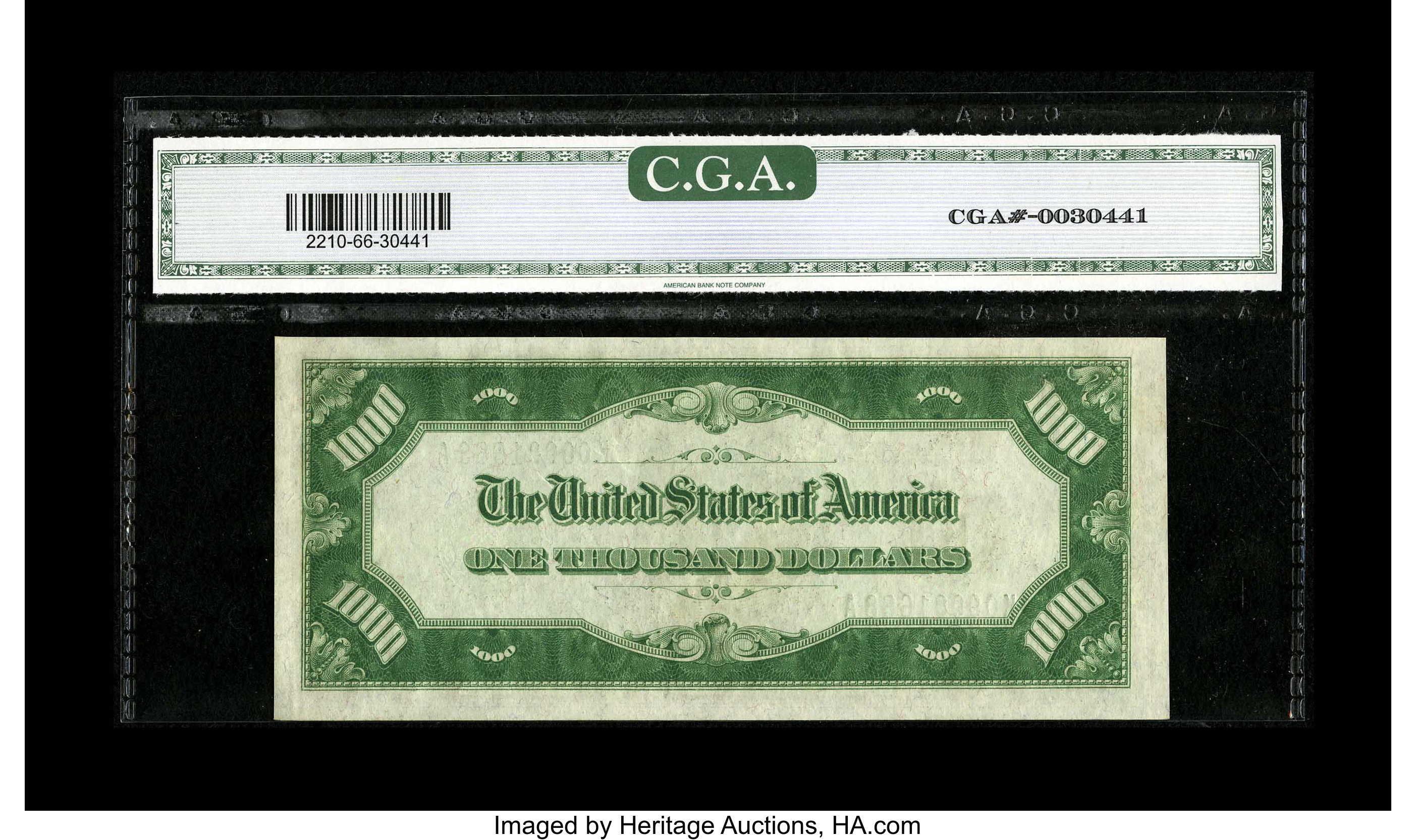 image for: Fr. 2210-K $1000 1928 Federal Reserve Note. CGA Gem Uncirculated 66....