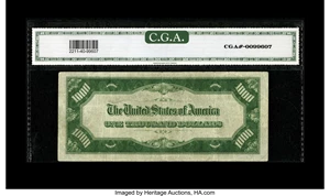 image for: Fr. 2211-I $1000 1934 LGS Federal Reserve Note. CGA Extremely Fine 40....