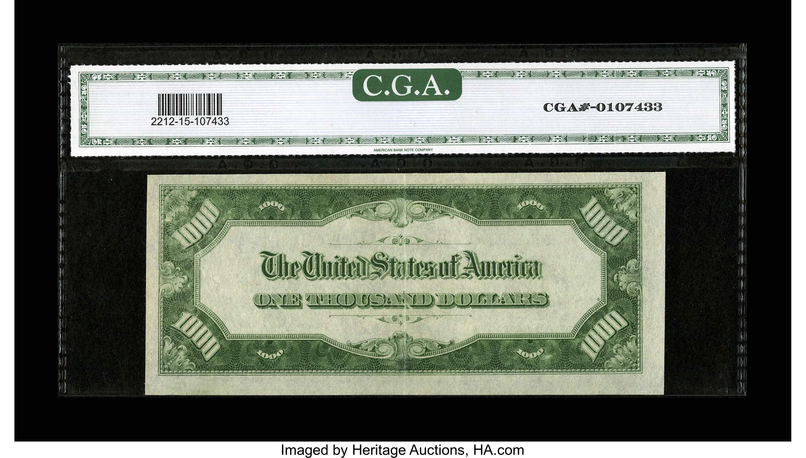 image for: Fr. 2212-B $1000 1934A Federal Reserve Note. CGA Fine 15....
