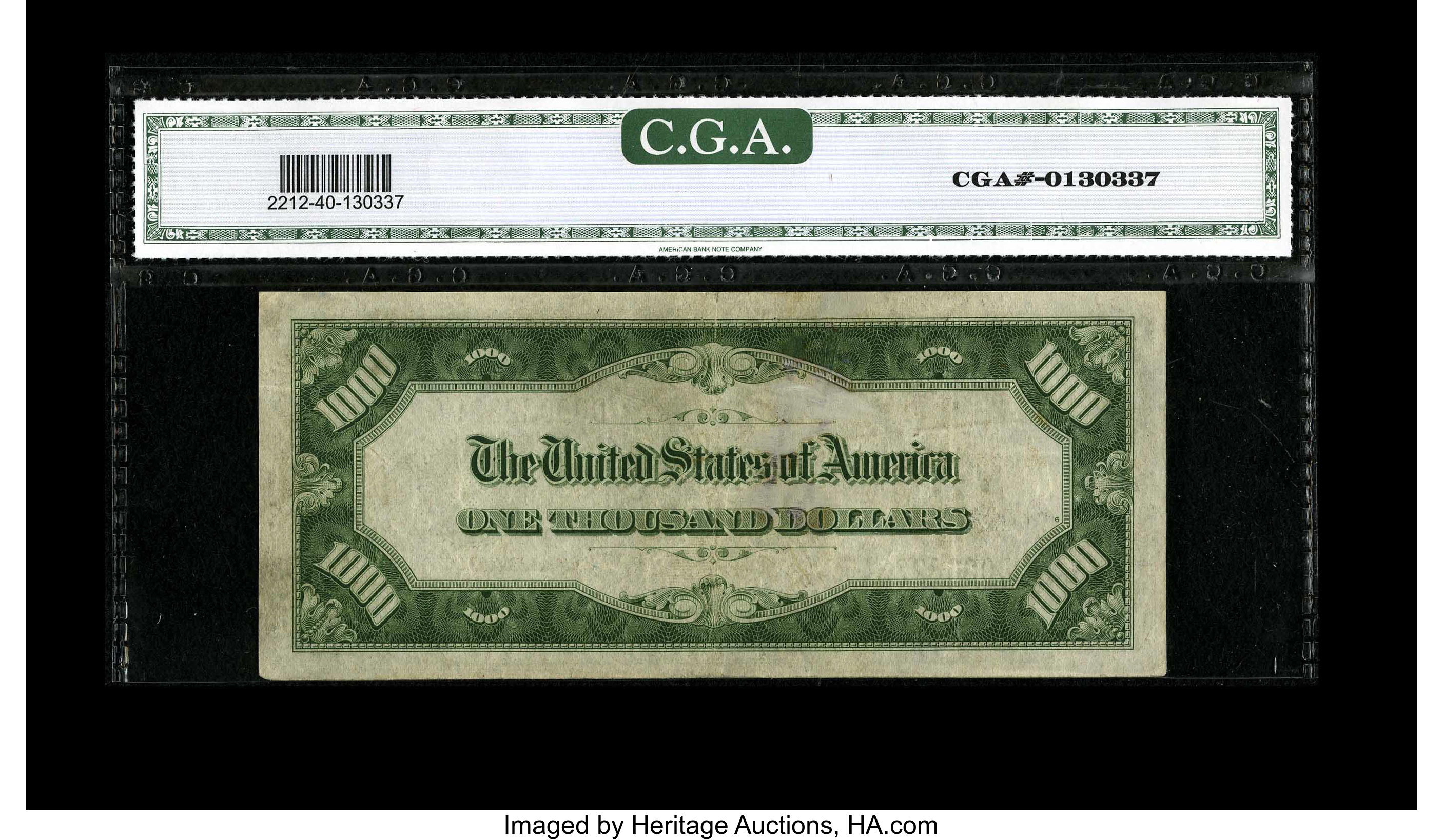 image for: Fr. 2212-D $1000 1934A Federal Reserve Note. CGA Extremely Fine 40. Repaired....