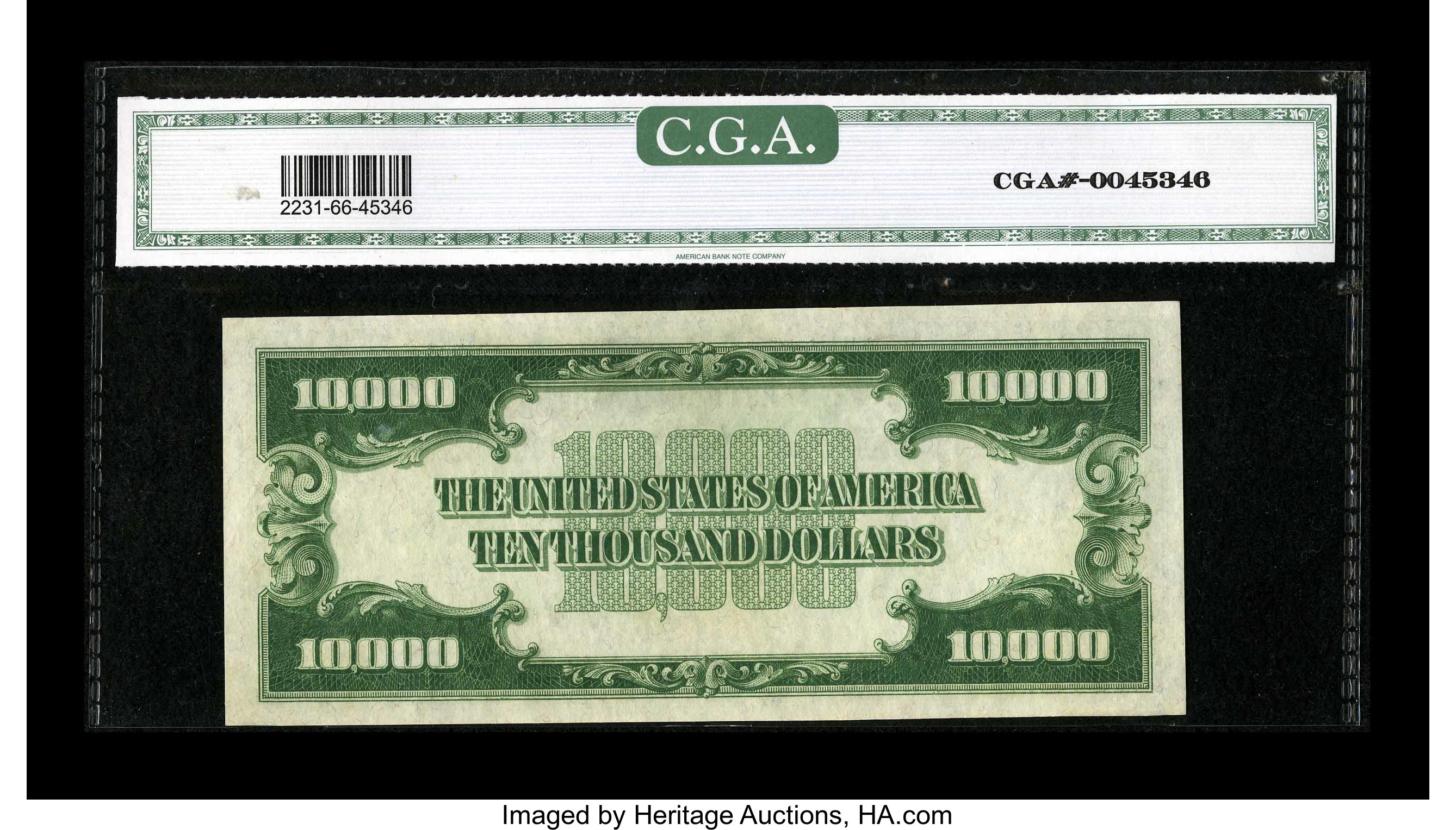 image for: Fr. 2231-K $10000 1934 Federal Reserve Note. CGA Gem Uncirculated 66....