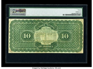 image for: Fr. 190a $10 1864 Compound Interest Treasury Note PMG Very Fine 20....