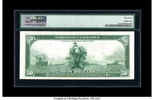 image for: Fr. 831 $50 1918 Federal Reserve Bank Note PMG About Uncirculated 53....