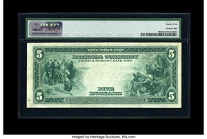 image for: Fr. 790 $5 1918 Federal Reserve Bank Note PMG Very Fine 25.