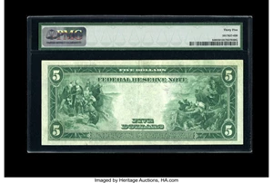 image for: Fr. 849 $5 1914 Federal Reserve Note PMG Choice Very Fine 35....