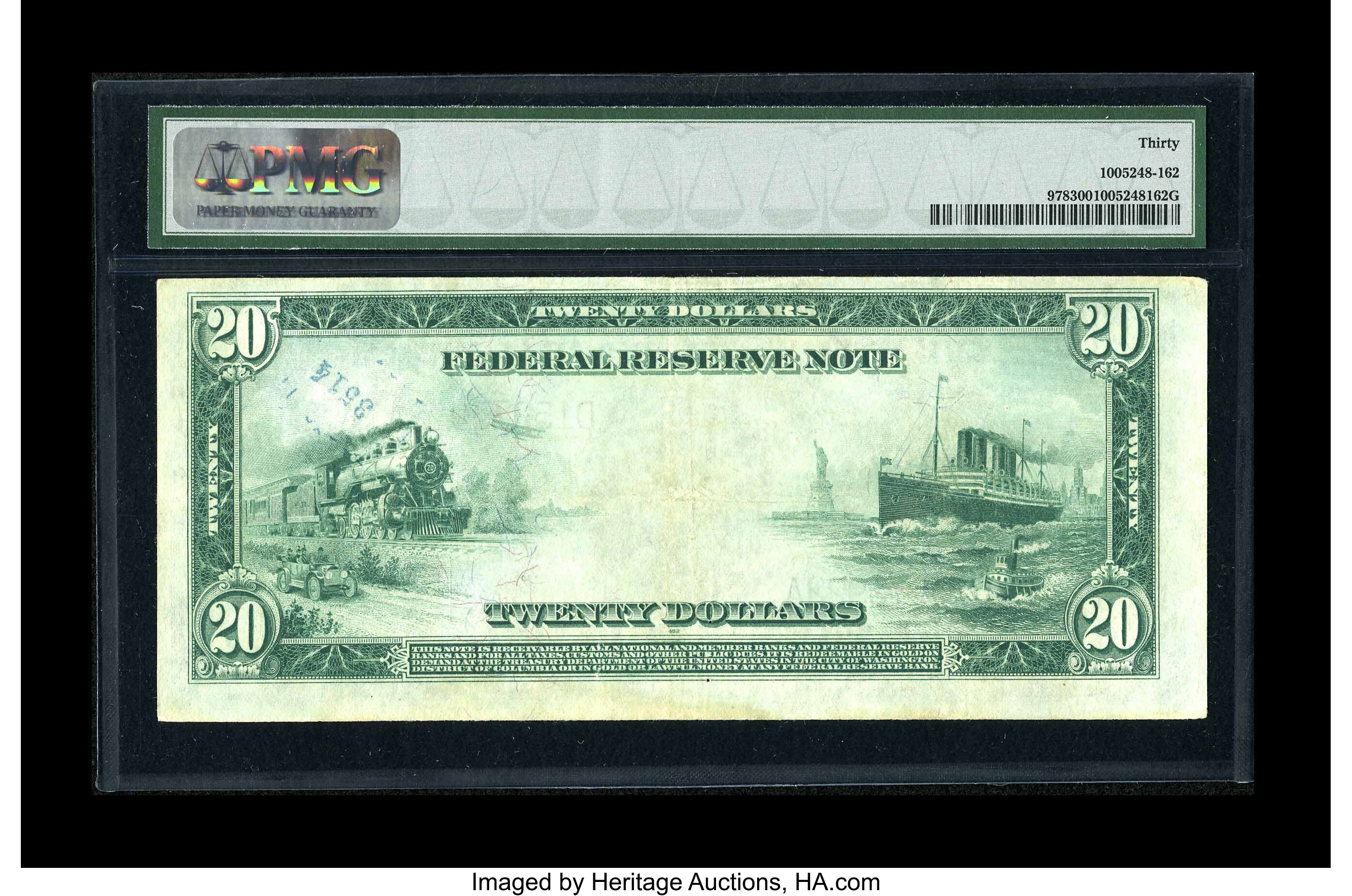 image for: Fr. 978 $20 1914 Federal Reserve Note PMG Very Fine 30....