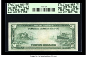 image for: Fr. 988 $20 1914 Federal Reserve Note PCGS About New 50....
