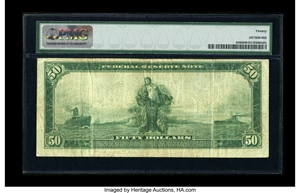 image for: Fr. 1040 $50 1914 Federal Reserve Note PMG Very Fine 20....