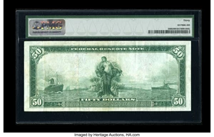 image for: Fr. 1068 $50 1914 Federal Reserve Note PMG Very Fine 30....
