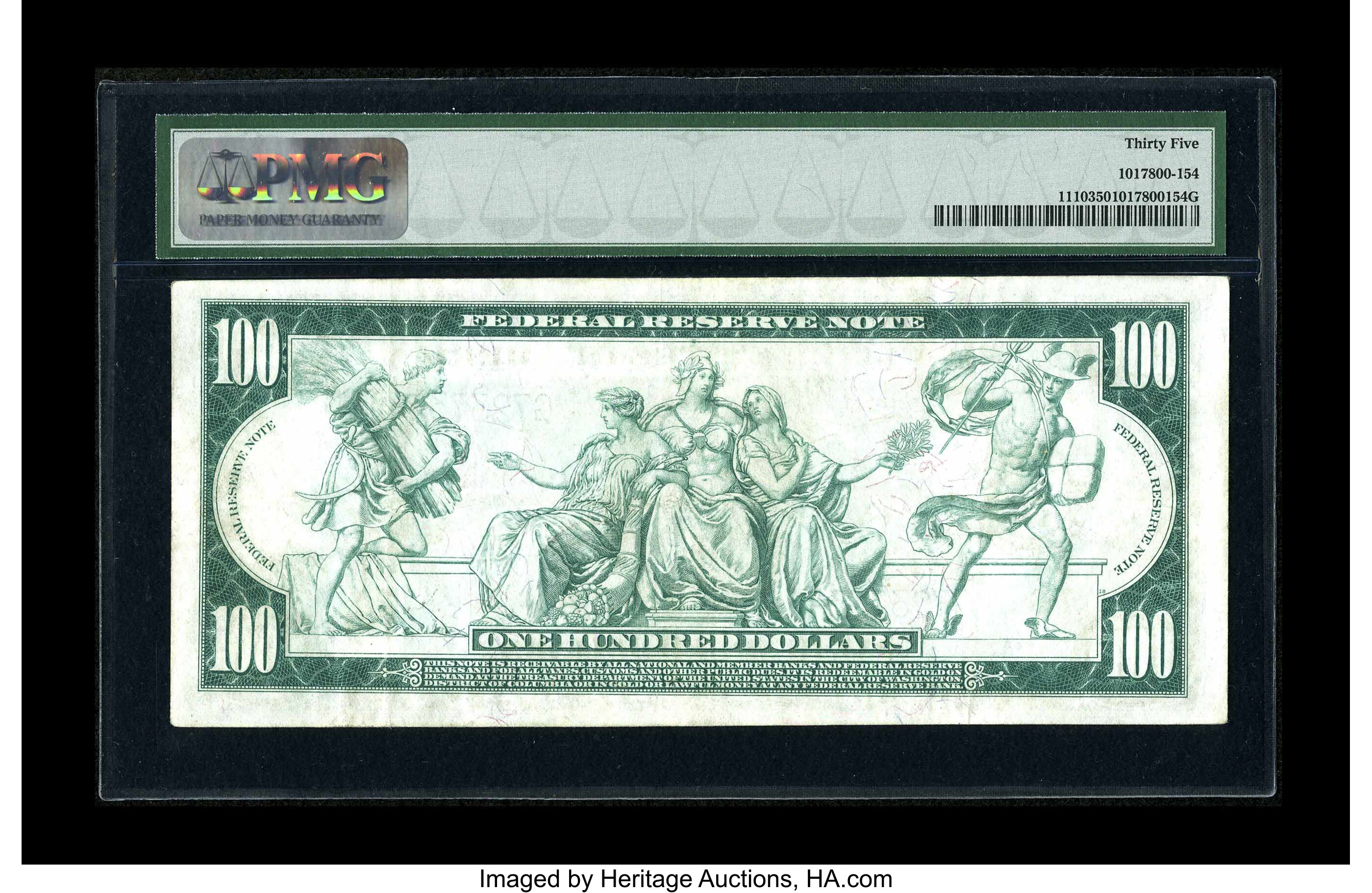 image for: Fr. 1110 $100 1914 Federal Reserve Note PMG Choice Very Fine 35....