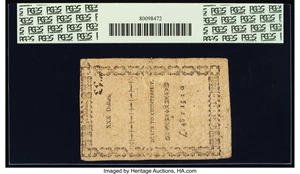 image for: South Carolina February 14, 1777 $30 PCGS Very Fine 25....