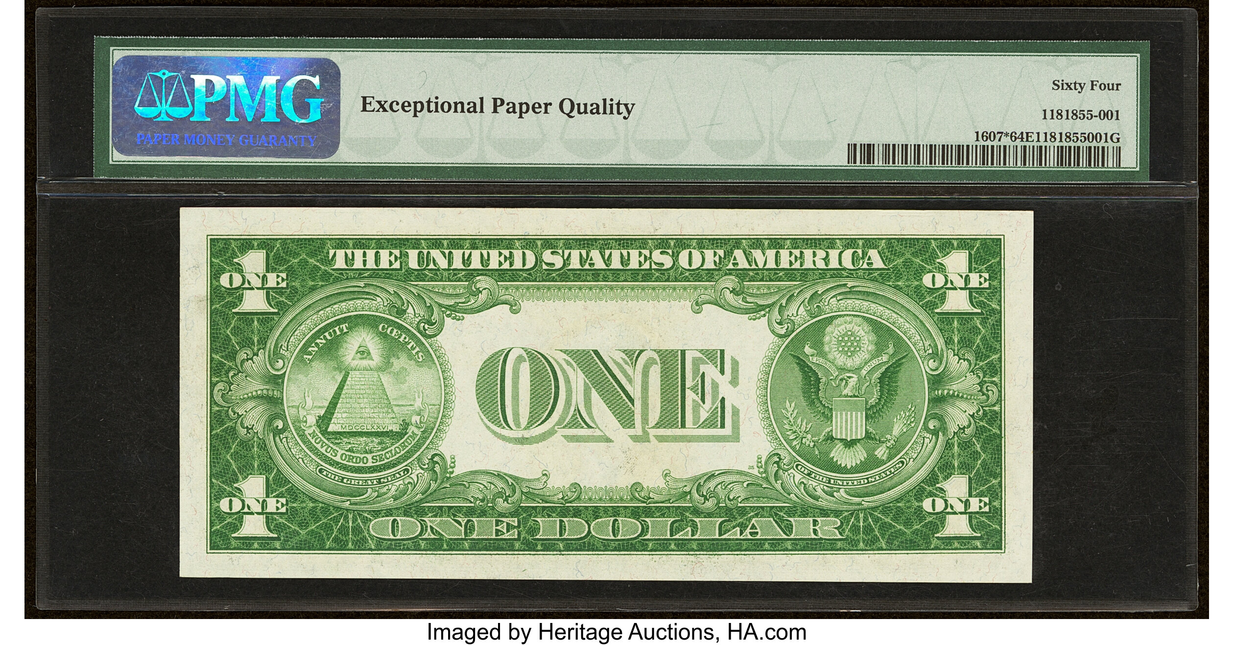 image for: Fr. 1607* $1 1935 Silver Certificate Star. PMG Choice Uncirculated 64 EPQ....