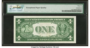 image for: Fr. 1611* $1 1935B Silver Certificate Star. PMG Gem Uncirculated 66 EPQ....