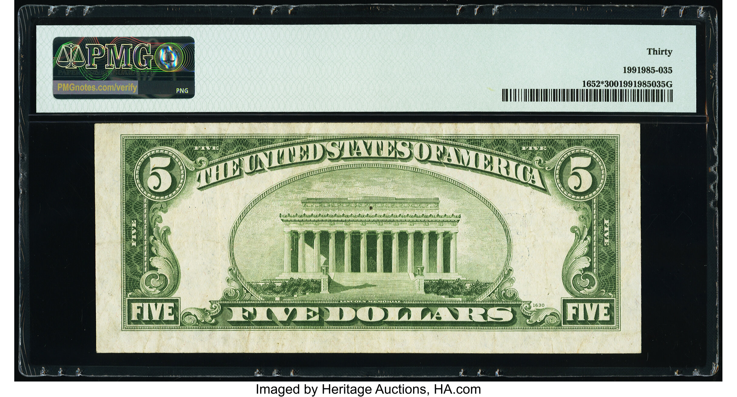 image for: Fr. 1652* $5 1934B Silver Certificate Star. PMG Very Fine 30....