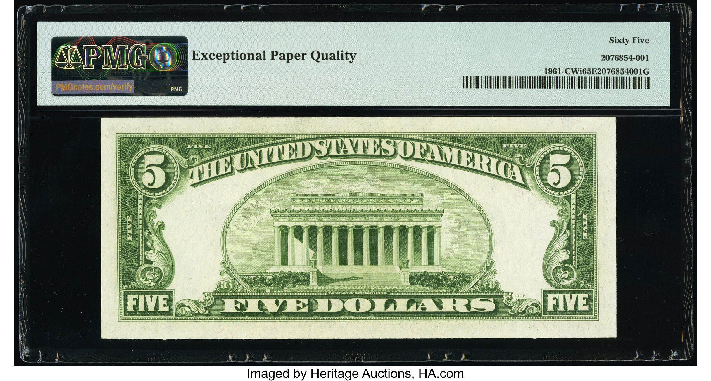 image for: Fr. 1961-C $5 1950 Wide I Federal Reserve Note. PMG Gem Uncirculated 65 EPQ....