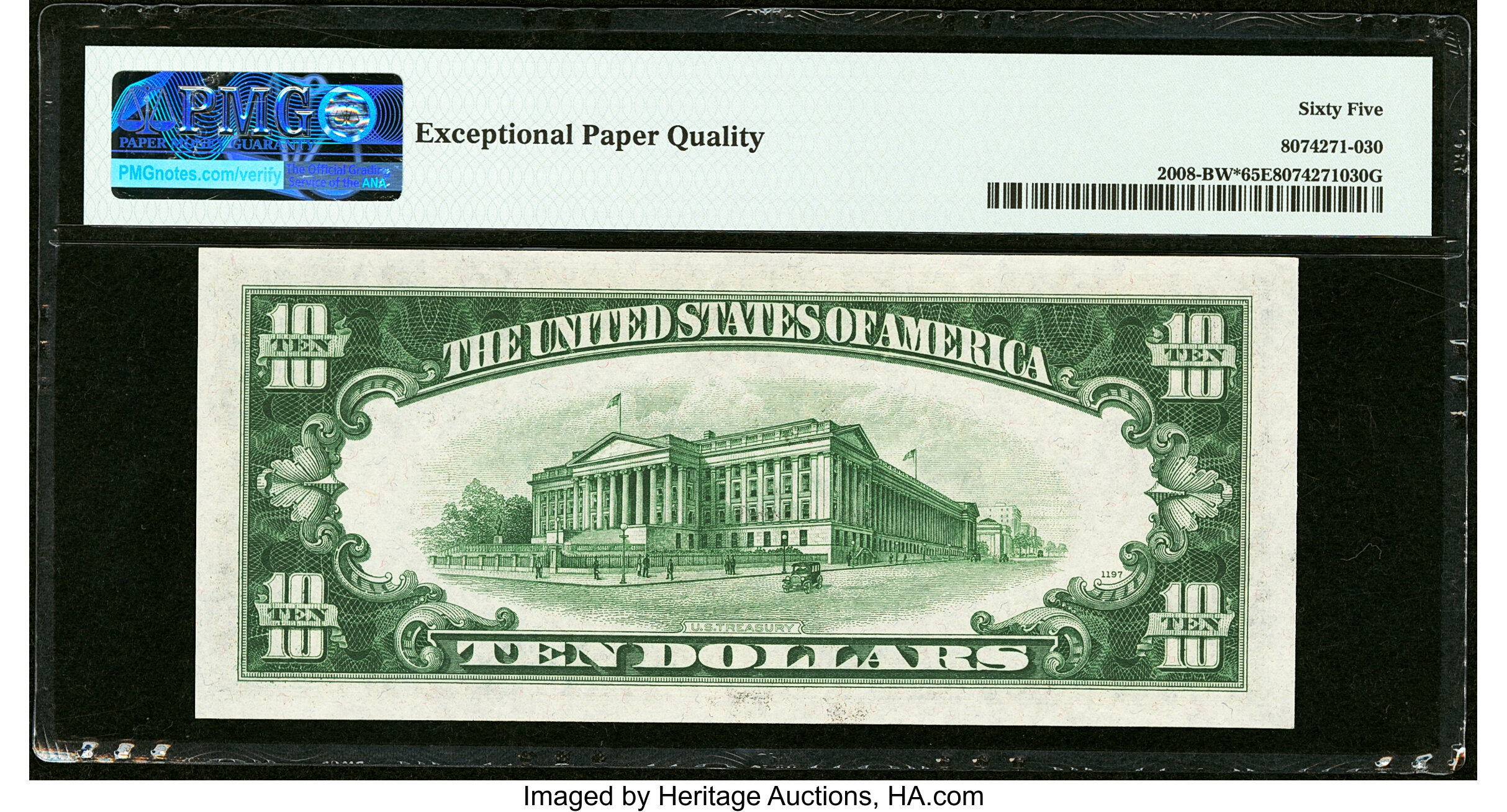 image for: Fr. 2008-B* $10 1934C Federal Reserve Note. PMG Gem Uncirculated 65 EPQ....
