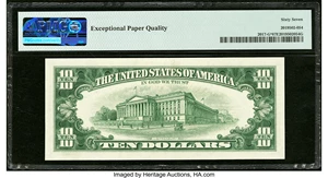 image for: Fr. 2017-G* $10 1963A Federal Reserve Star Note. PMG Superb Gem Unc 67 EPQ....