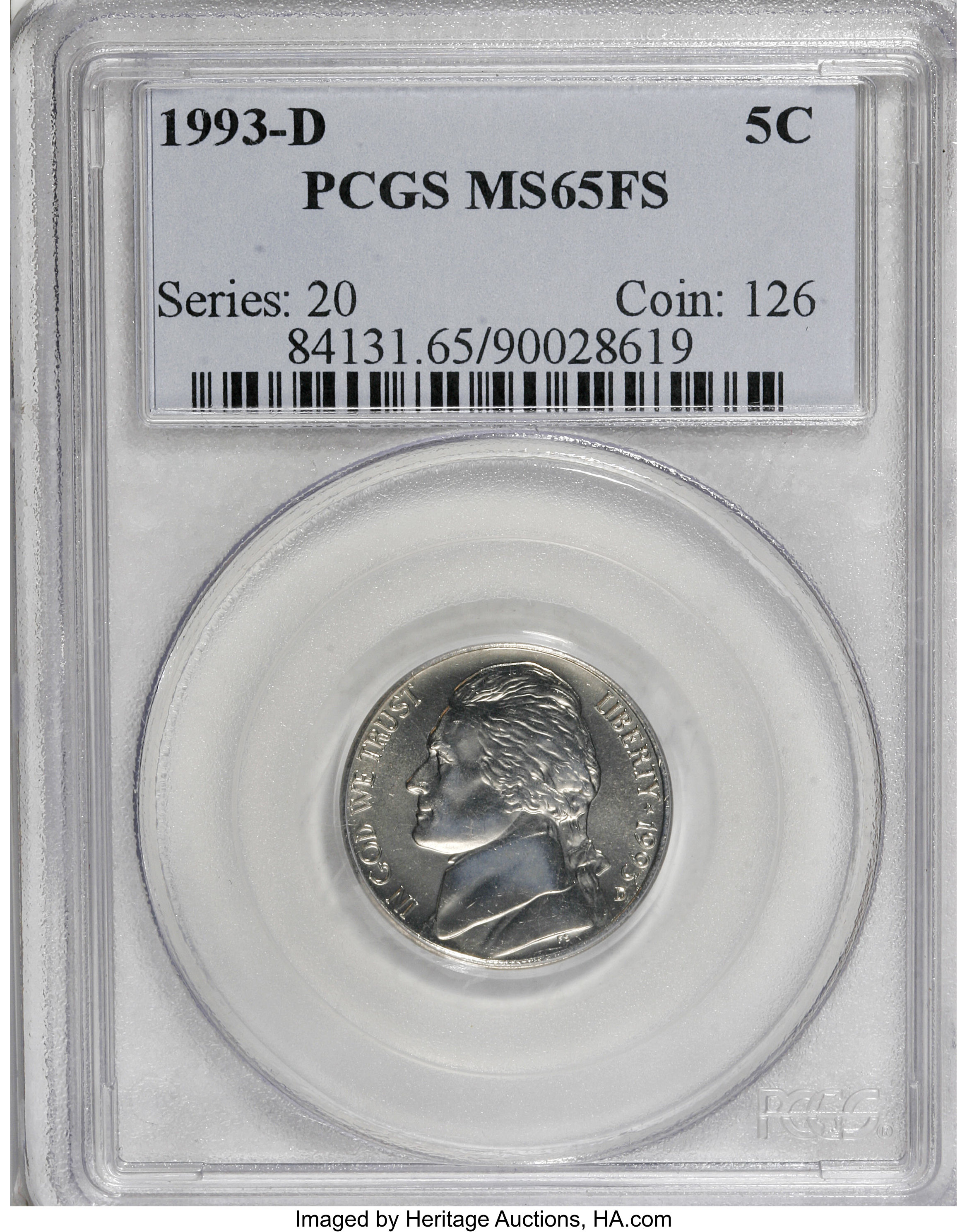 image for: 1993-D 5C MS65 Full Steps PCGS. PCGS Population (110/153). NGC Census: (1/3).   (#84131)...