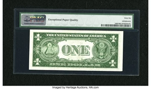 image for: Fr. 1608* $1 1935A Silver Certificate Star Note. PMG Gem Uncirculated 66 EPQ....