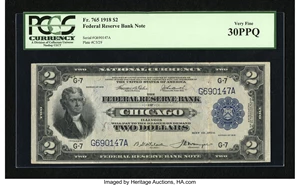image for: Fr. 765 $2 1918 Federal Reserve Bank Note PCGS Very Fine 30PPQ....