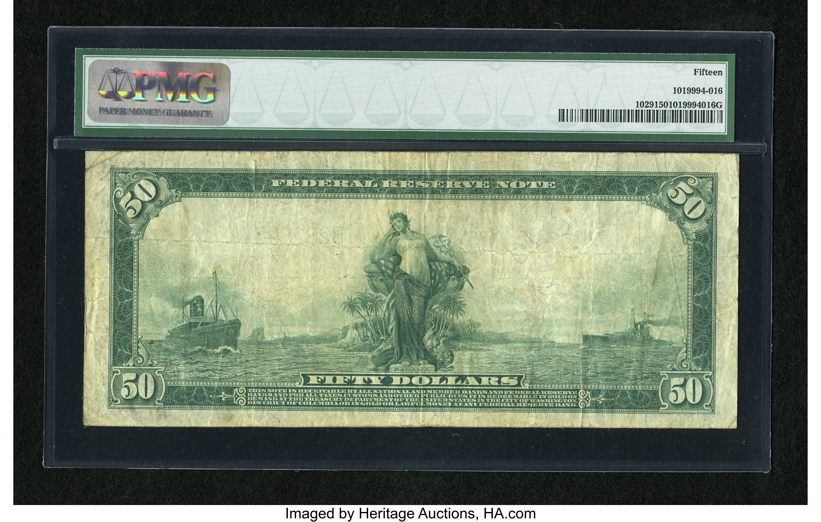 image for: Fr. 1029 $50 1914 Federal Reserve Note PMG Choice Fine 15....