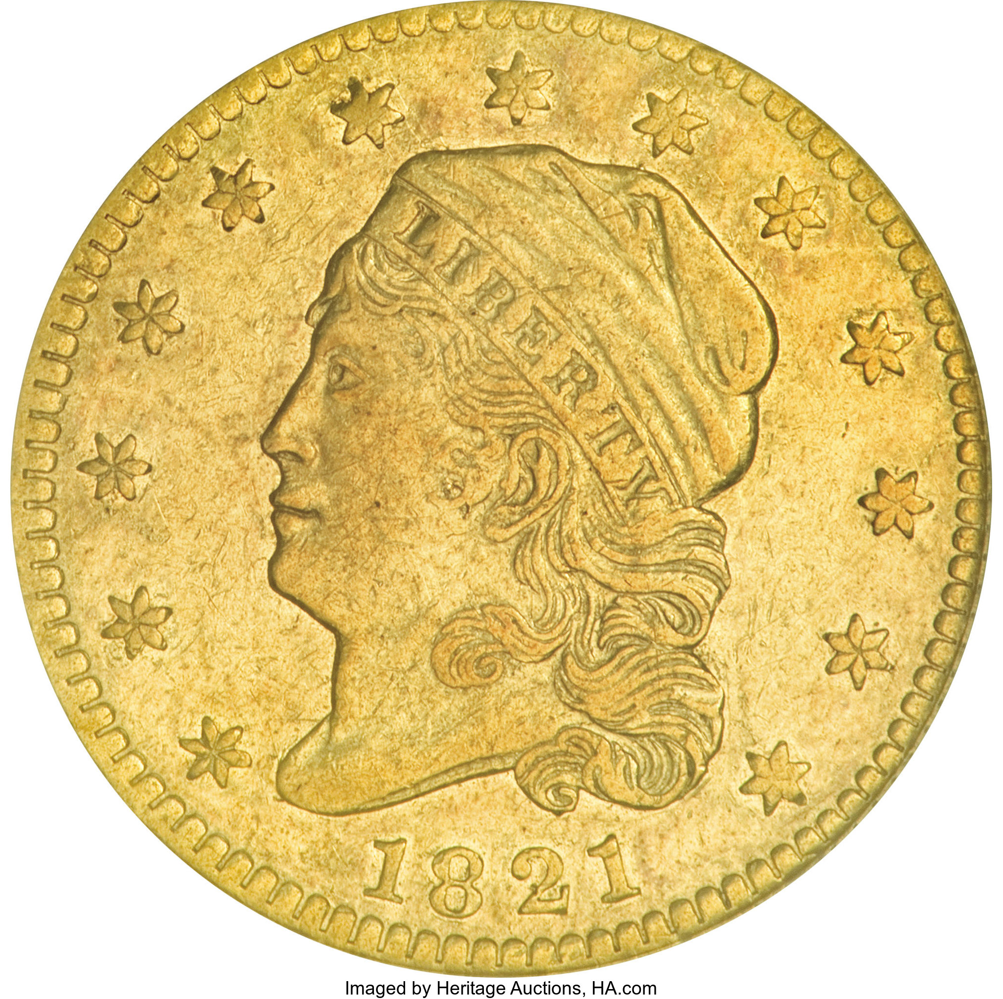 image for: 1821 $2 1/2 AU50 NGC....