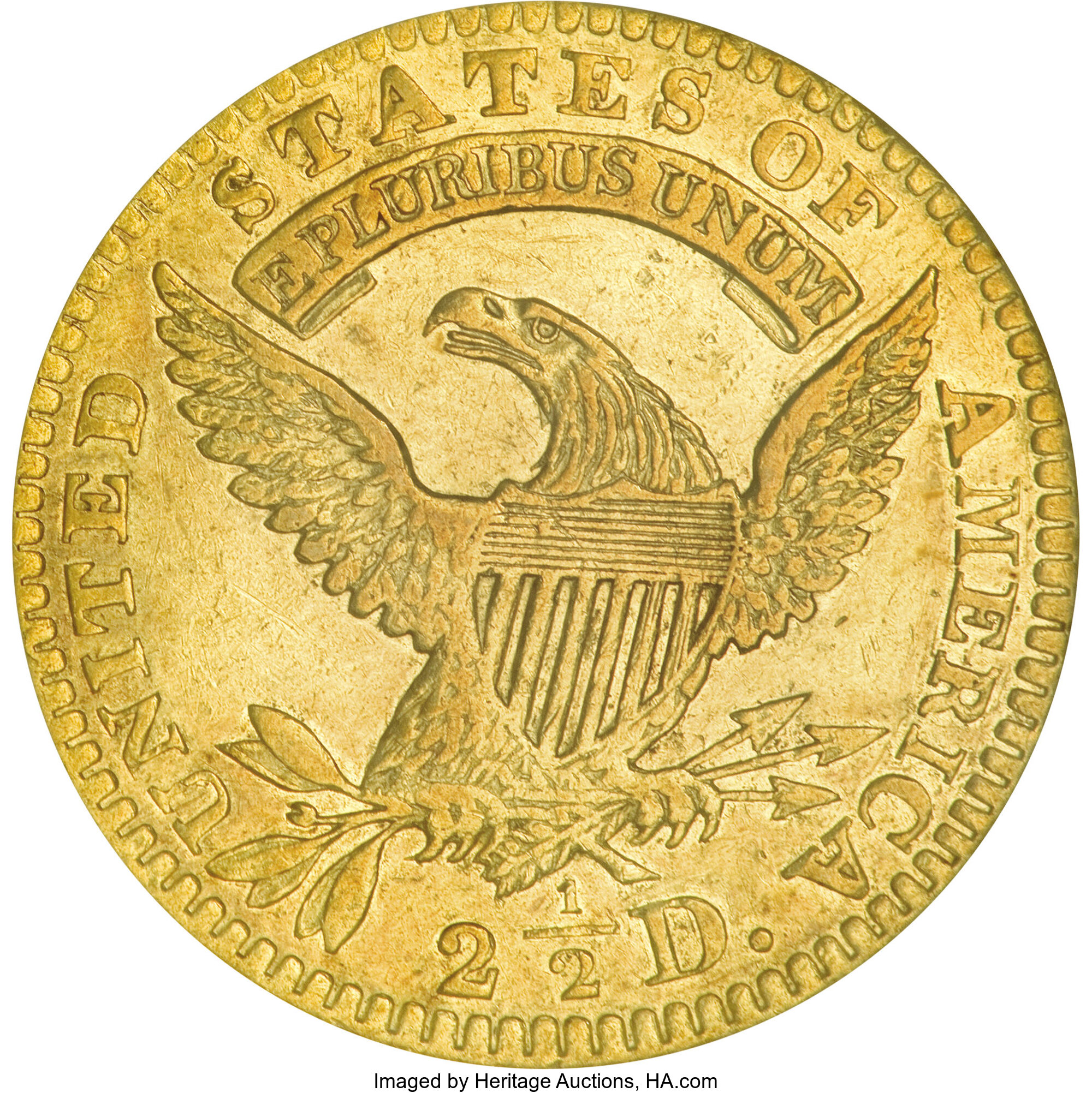 image for: 1821 $2 1/2 AU50 NGC....