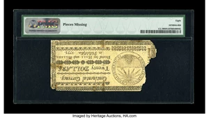 image for: Continental Currency May 10, 1775 $20 PMG Very Good 8 Net.
