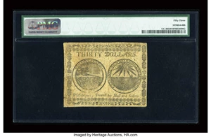 image for: Continental Currency July 22, 1776 $30 PMG About Uncirculated 53....