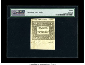 image for: Connecticut June 7, 1776 1s PMG About Uncirculated 55 EPQ....