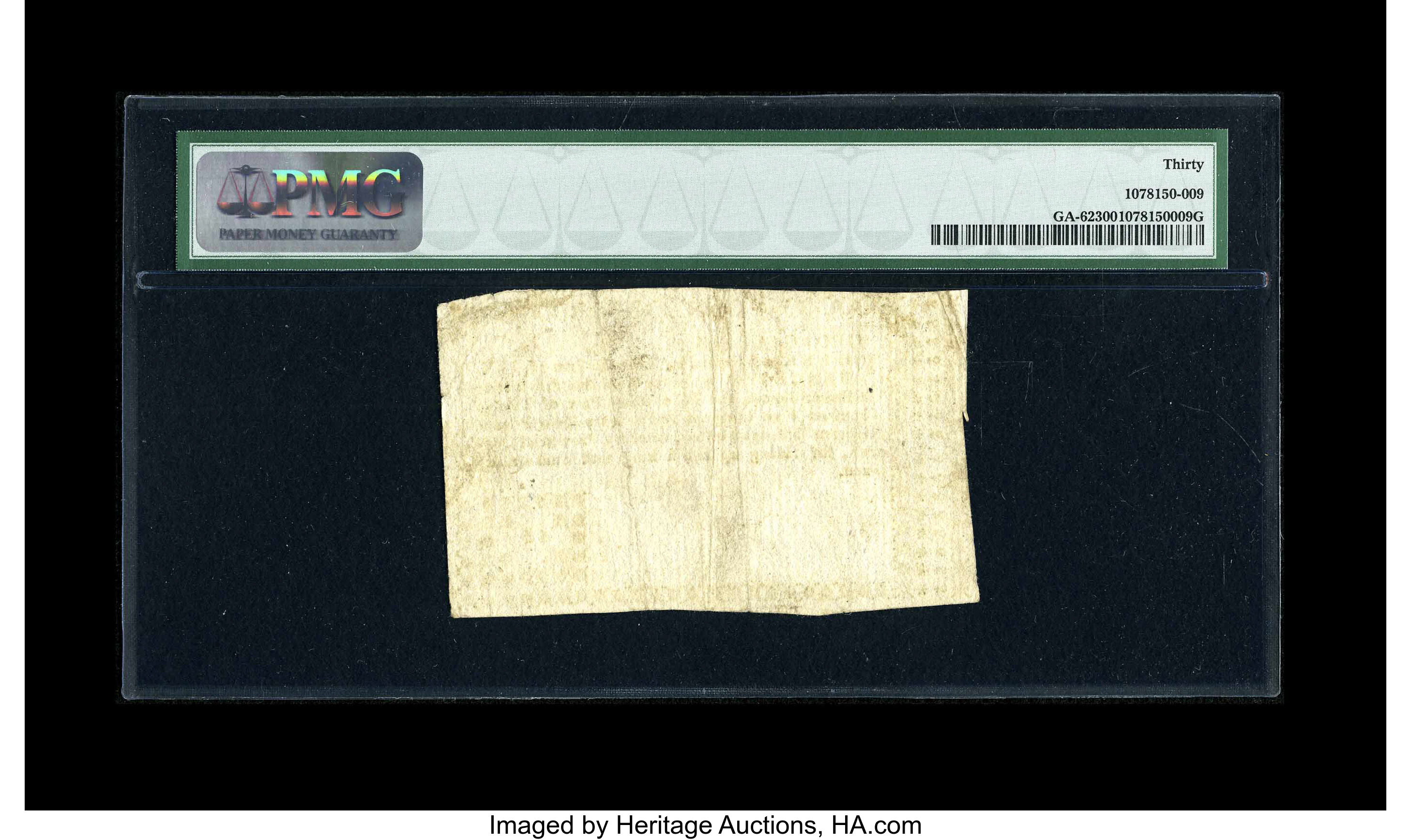 image for: Georgia 1776 6d PMG Very Fine 30....