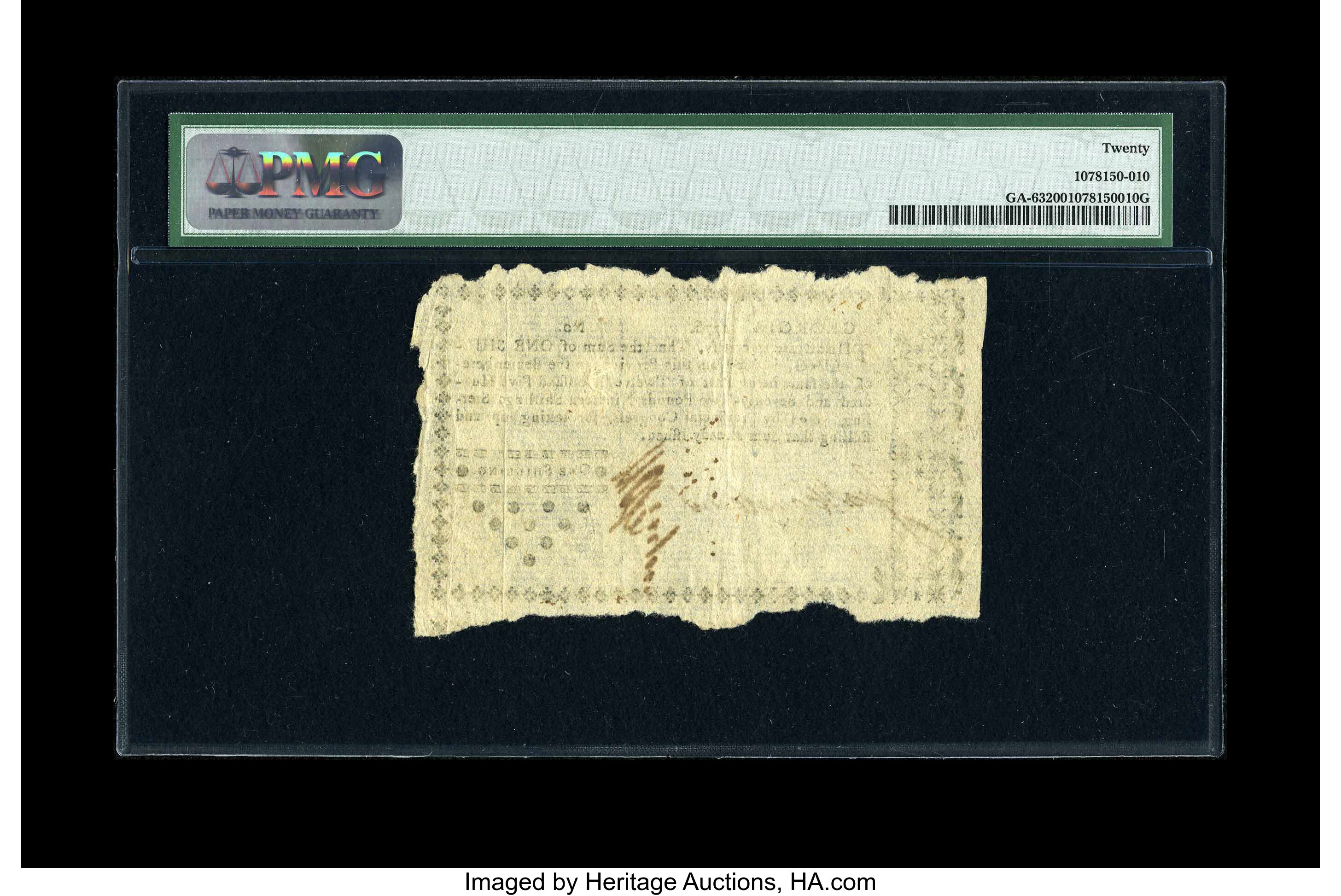 image for: Georgia 1776 1s PMG Very Fine 20....