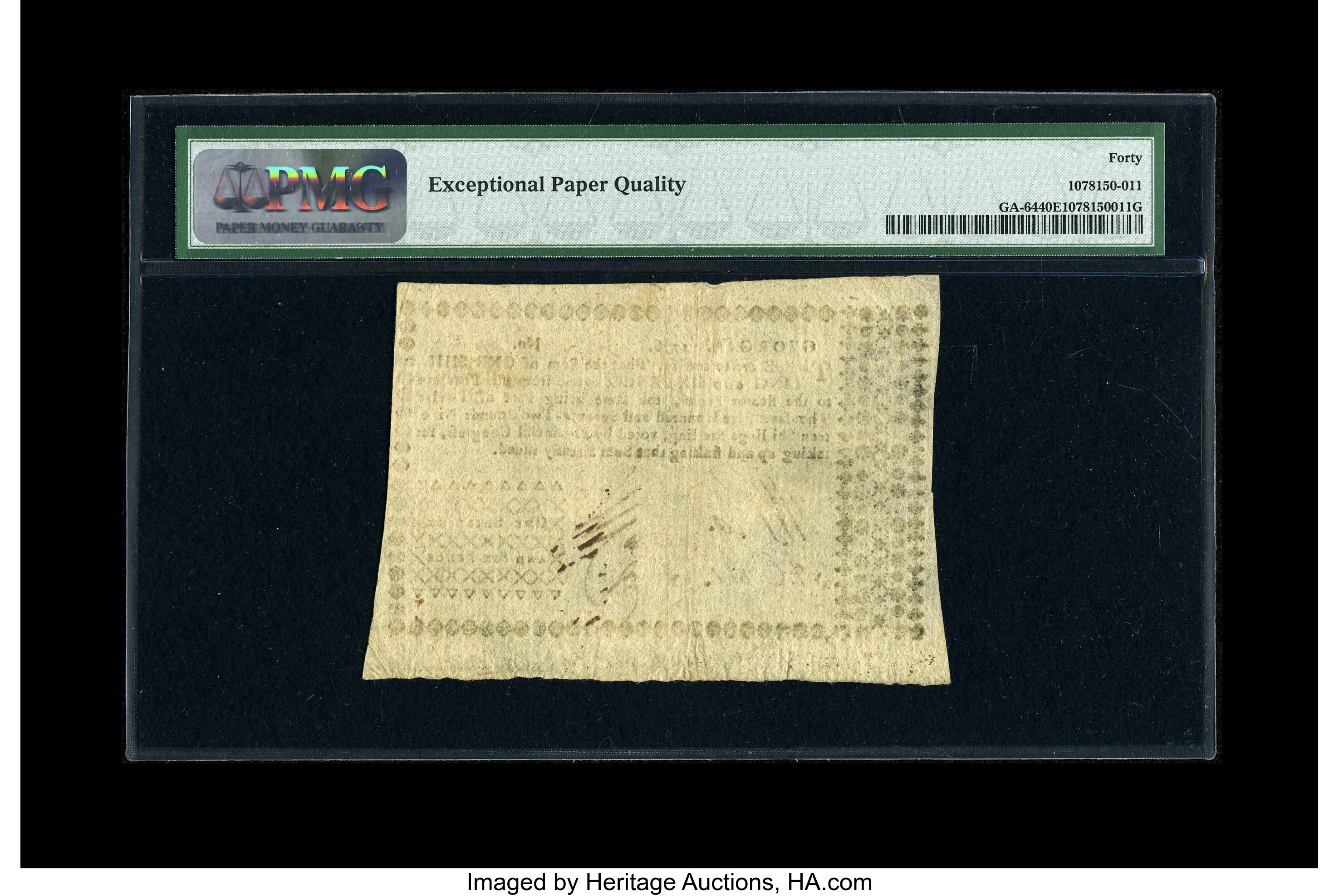 image for: Georgia 1776 1s/6d PMG Extremely Fine 40 EPQ....