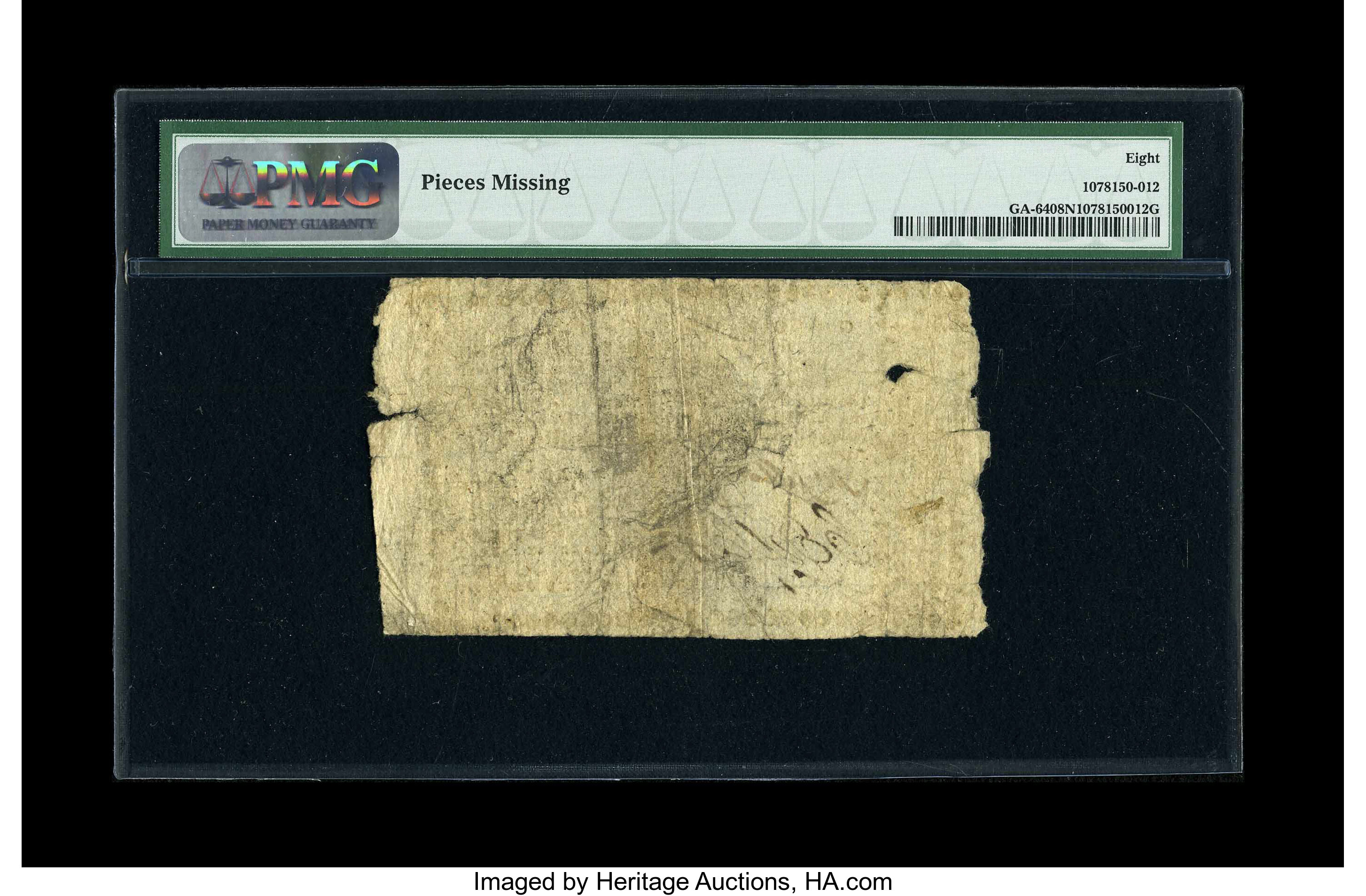 image for: Georgia 1776 1s/6d PMG Very Good 8 Net....